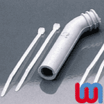 Jamara Silikon Auspuffrohr 8 Mm – Für Modellbau, 45° Winkel, Inkl. Schlauchbinder