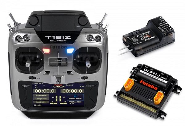 Futaba T16IZ Super 2,4 GHz LiPo + R7208SB 16+2/8/0